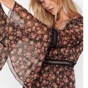 Nasty Gal  I’ll Be Bouquet Floral Tiered Bell Sleeve Mini Dress sz 10 Photo 1