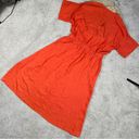 Everlane  The Japanese GoWeave Light V-Neck Dress in Orange Size 8 Photo 11