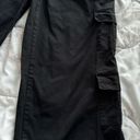 Edikted  Zaria Y2K black wide leg cargo pants with pockets, size M utility fall Photo 12