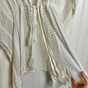 Elan  White Tie Front Beach Coverup Lace Detail Photo 5