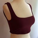 Windsor Deep Maroon Crop Tank Top Photo 1