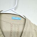 J. McLaughlin  Khaki Vista Linen Blend Sky Button Up Snatched Waisted Jacket L Photo 1