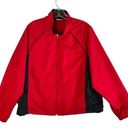 Danskin  Womens Windbreaker Lined Red Black Size XL  16 - 18 Photo 0