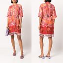 Alexis 🆕  Emotion Floral Shirt Dress in Orange Blossom Sz L Photo 8