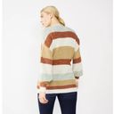 Nine West  Multicolor Striped Chunky Knit Balloon Sleeve Belted Cardigan Size XL Photo 1