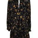 Harper  241 Gorgeous Black Floral Chiffon Ruffle Trim L/S Dress NWOT Size 12 Photo 0