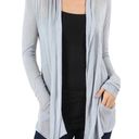 Zenana Outfitters  Gray Lightweight Cardigan Size X-Large Photo 0