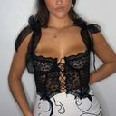 Black Lace Floral Corset Top New Size undefined Photo 8