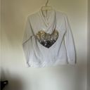 Victoria's Secret Victoria’s Secret white hoodie with sequin metallic heart on back size M Photo 8