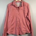 Orvis  GINGHAM CHECK Casual Fishing Hiking Shirt Zip Pocket, Chamois Size XL Photo 0