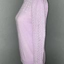 Vintage Sweater Girly Femme Coquette Twee Preppy 80s purple loose Ribbon Knit S Photo 2