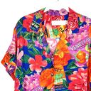 Jams World  Timeless Camp Hawaiian vintage tropical print button up top M Photo 2