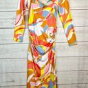 Boston Proper Long Sleeve Cutout Maci Dress Sequins Colorful Printed Size XS Photo 0