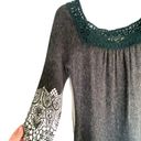 Aryeh  Charcoal Grey Three Quarter Sleeve Mini Knit Sweater Dress Size Medium Photo 1