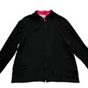 Coldwater Creek  Black Zipper Front Slinky Side Pockets Cardigan Jacket Size XL Photo 11