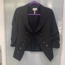 Laundry by Shelli Segal Women's Black  Black Cuffed Sleeves Blazer Jacket Sz 2 Photo 1