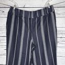 Lane Bryant  NWT 20 Blue Stripe Linen Blend High Rise Laney Wide Leg Crop Pants Photo 1