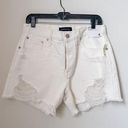 Aeropostale NWT  90's High Waist Cut-Off 4" Shorts in White, Size 8 Photo 0