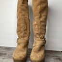 ALDO  platform tan suede knee high boots 90s 1990s y2k 2000s retro Photo 1