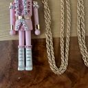 Betsey Johnson NWT  womens Nutcracker Pendant Long Necklace pink Photo 6