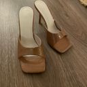 SheIn Tan Brown Mule Sandals Heels Photo 1