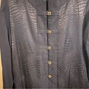 Blair Vintage Michael  Black Snakeskin Blazer Jacket Size 12 Photo 5