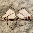 Shade & Shore  Women’s Longline Cut Out Bikini Top Size 36B Beige Animal Print Photo 44