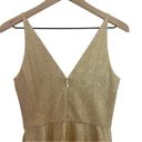 Dress the Population  Delilah Plunging A-Line Party Dress Gold Cocktail Small Photo 3