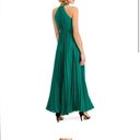 Calvin Klein  Womens Green Woven Halter-mock-neck Sleeveless Maxi Formal Dress 4 Photo 2