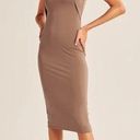 Abercrombie & Fitch Brown Halter Midi Dress Photo 0