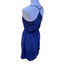 Aryn K  Blue Silk Dress Racerback Fit And Flare Women's Size Extra Small Photo 4