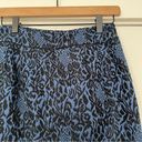 Ann Taylor blue and black damask pencil skirt size 2 office work Photo 4