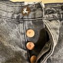 One Teaspoon Distressed Gray Black Denim Bandit Shorts Leather pockets size 27 Photo 1