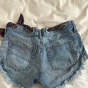 Free People Distressed Denim Shorts Photo 2