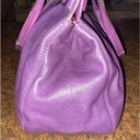 Coach Leather Garnet Turnlock Purse Tote Bag in Purple Photo 6