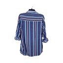 kim rogers  3/4 Sleeve Striped Front Pockets Button Up Blouse - Size Small Photo 1