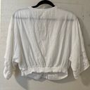 VICI Collection White Eyelet Button Down Top Photo 6