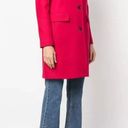 Love moschino  Elegant Red Wool Blend Coat with Logo Detail Photo 2