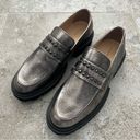 ALLSAINTS  Lola Studded Apron Toe Loafers, Pewter Size EU41 (Sold Out) New in Box Photo 14