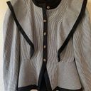 Houndstooth Vintage womens  peplum ruffle detail blazer size large Photo 1