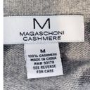 Magaschoni Women's  Gray Leopard Print 100% Cashmere Sweater Medium Animal Print Photo 10