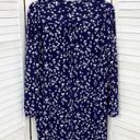 In Bloom Floral Bell Sleeve Tunic Shirt Dress Blue White Small Photo 7