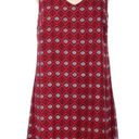 Luxology crotchet lace back red and blue shift dress size medium Photo 0