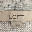 Loft Heather Gray with Black Speckles Ruched/Tie Front Sweatshirt Size Small Photo 9