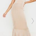 Pretty Little Thing Nude Slinky One Shoulder Dress Photo 3