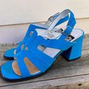 Krass&co Vintage 90s Y2K 9& blue strappy chunky heels Photo 4