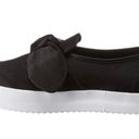 Rebecca Minkoff Black Satin Bow Slip-On Sneakers Photo 1