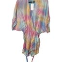 Indah  x REVOLVE Sunday romper pastel tie dye kimono sleeves and surplice top Photo 1