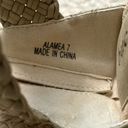 Bucco Alamea Woven Cream Wedge Sandal Heels Size 7 Photo 8