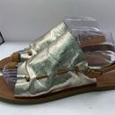 Krass&co Rag &  Fran Gold Back Strap Flat Sandal size US 8 slingback Photo 0